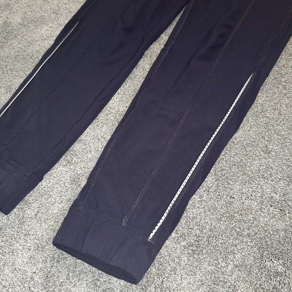 LULULEMON Track To Reality Pant II Women 2 Navy Blue Lined Reflective Jogger - Picture 7 of 14
